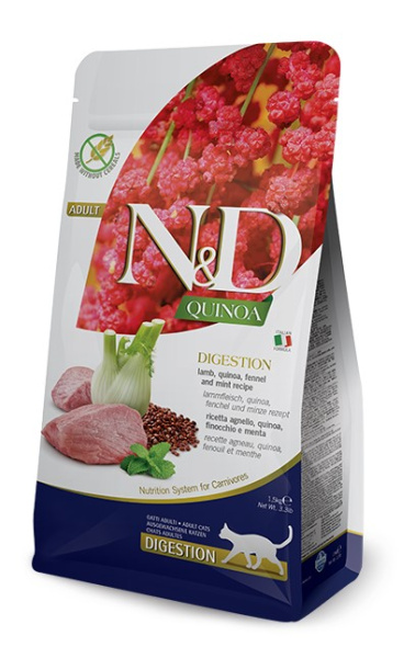 Сухой корм для кошек Farmina N&D GF Quinoa Cat Digestion Lamb Adult