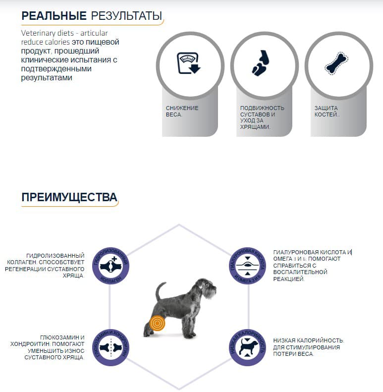 Низкокалорийный корм Сухой корм для собак Advance Veterinary Diets Articular Reduced Calorie