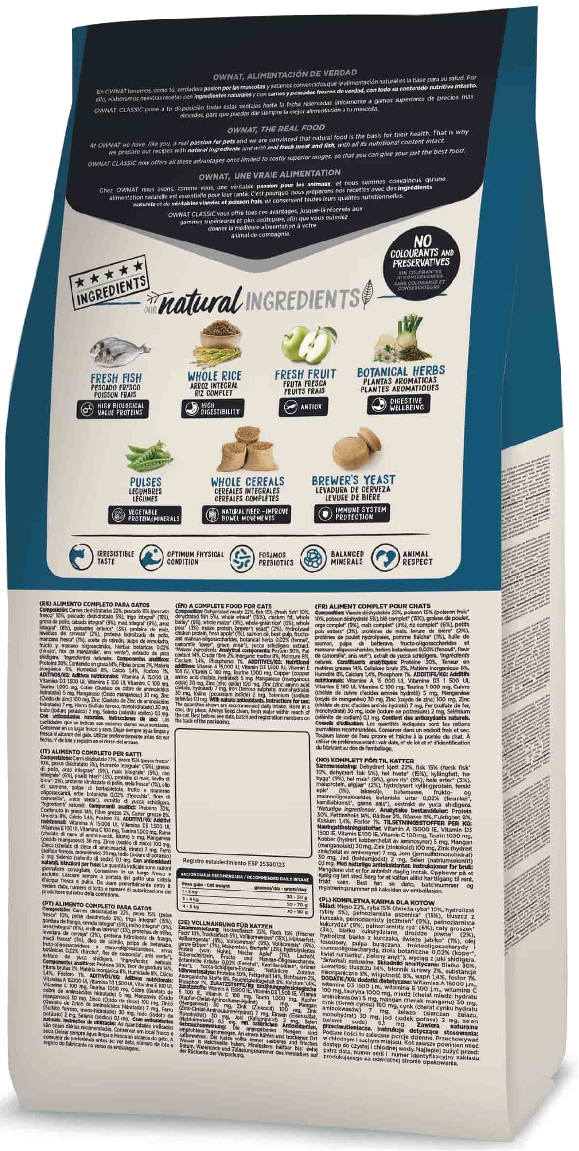 Сухой корм для кошек OWNAT Classic Fish Adult Cat (рыба)