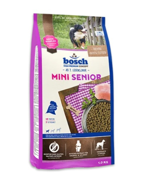 Каталог Сухой корм для пожилых собак мелких пород Bosch Mini Senior