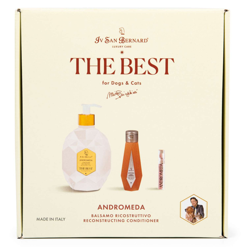 ISB The Best line Набор Andromeda кондиционер для выпадающей шерсти 500мл, шампунь 120мл + парфюм2мл