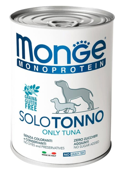 Еда для собак Monge Dog Monoprotein Adult Tuna (тунец)