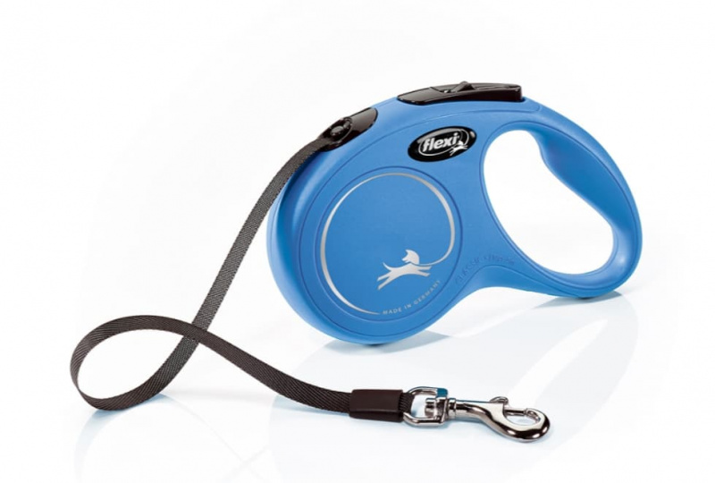 Поводок-рулетка Flexi NEW CLASSIC синий (лента)