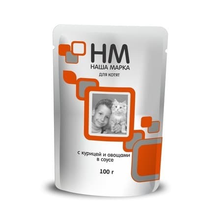 Пресервы Наша Марка для взрослых котят с курицей и овощами