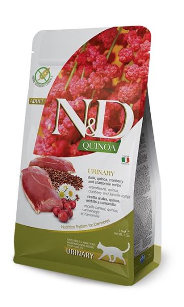 Сухой корм для кошек Farmina N&D GF Quinoa Cat Urinary Duck Adult