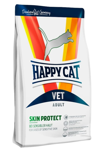 Сухой корм для кошек Happy Cat VET Diet Skin диетический полнорационный корм для взрослых кошек