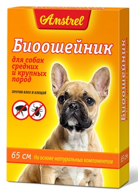 БИОошейник против блох и клещей для собак "Amstrel" 65 см