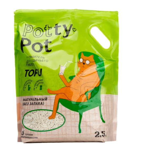 Соевый наполнитель без запаха ТОФУ Potty-Pot