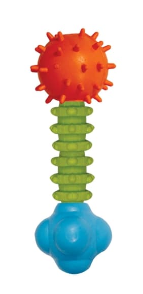 Игрушка для собак из цельной литой резины "Гантель креативная с колокольчиком" 160 мм (12191034)