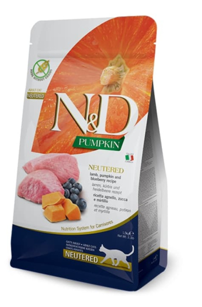Сухой корм для кошек Farmina N&D GF Cat Pumpkin Lamb & Blueberry Adult Neutered