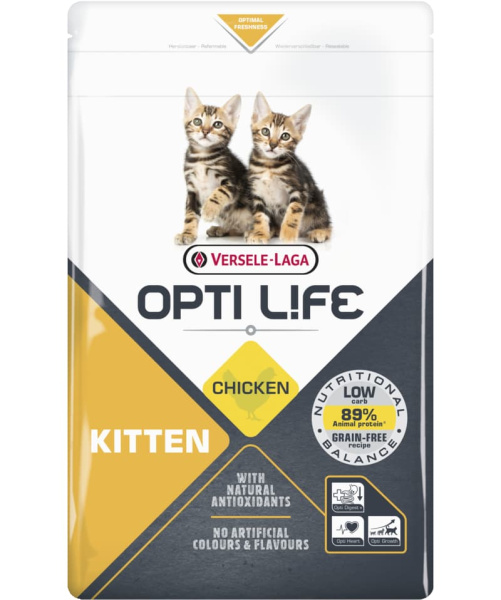 Сухой корм для котят Opti Life Kitten (курица)