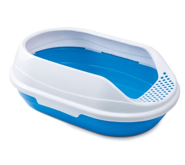 Туалет для кота овальный с бортом TRIOL P750