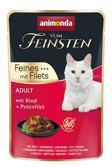Питание для кошек Animonda Vom Feinsten Adult Filet (с говядиной и филе индейки)
