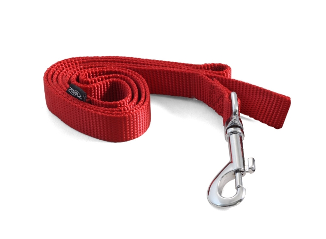 Поводок нейлоновый для собак "Стандарт" (красный)