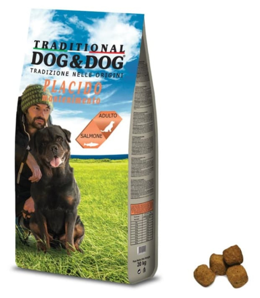 Пища для собак Сухой корм для собак Dog&Dog Placido Mantenimento (Лосось)