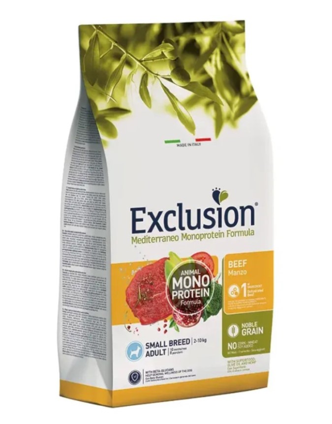 Каталог Сухой корм для собак EXCLUSION Monoprotein Noble Grain Adult Small (говядина) для собак