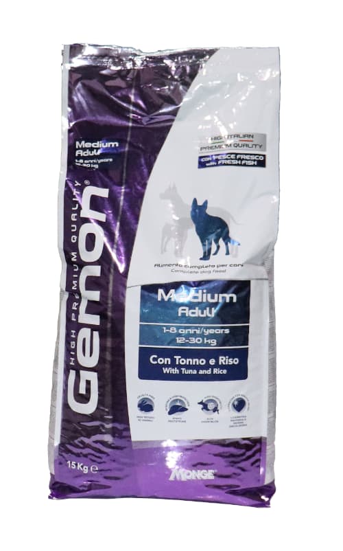 Каталог Сухой корм для собак Gemon Dog Medium Adult (тунец, рис) для собак