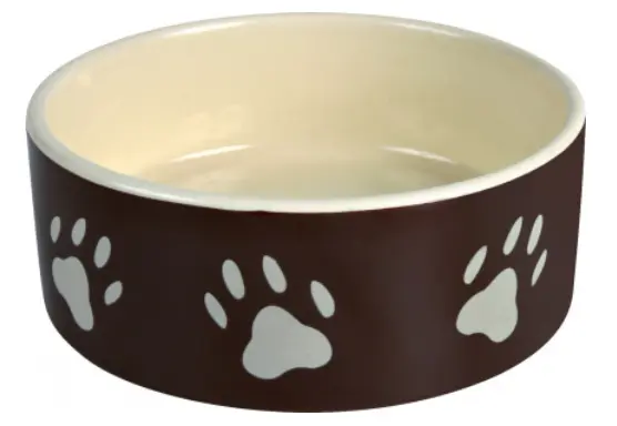 Миска керамическая для собак с рисунком лапка "TRIXIE"