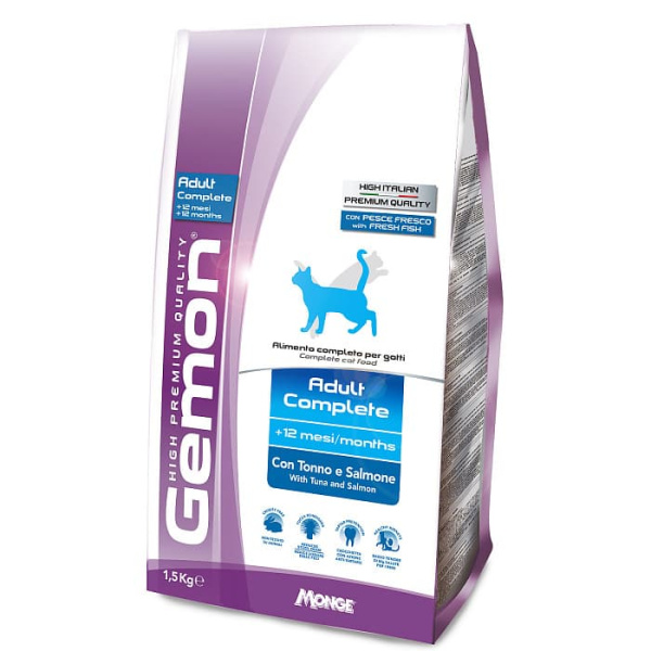 Сухой корм для кошек Gemon Cat Adult Complete (тунец, лосось)