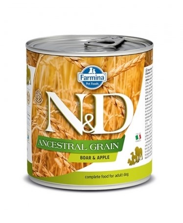 Пресервы для собак Farmina N&D Dog Ancestral Grain Boar & Apple
