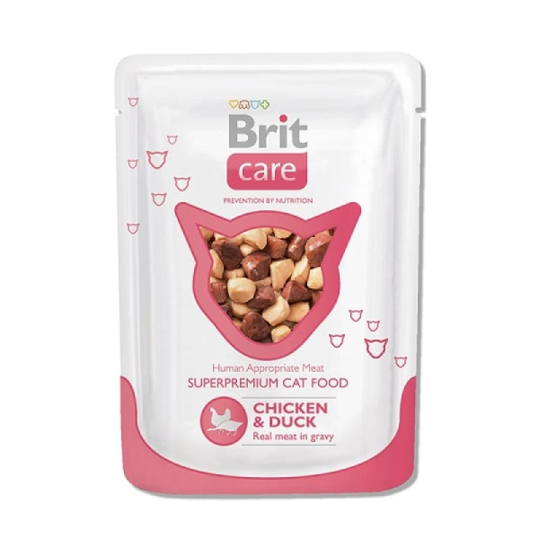 Пища для кошек Brit Care Cat Chicken & Duck Pouch курица, утка