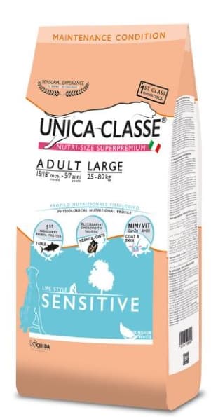 Еда для собак Сухой корм для собак Unica Classe Adult Large Sensitive (Тунец)
