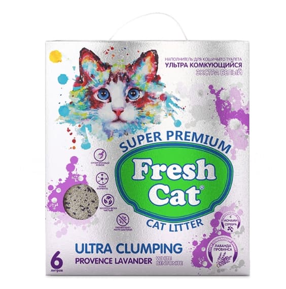 Комкующийся наполнитель Fresh Cat Лаванда