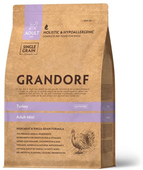 Каталог Сухой корм для собак Grandorf Adult Mini (индейка) для собак