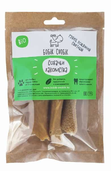Рубец говяжий мелкой нарезки для собак "Бобик-Снобик" 35 гр (060104)
