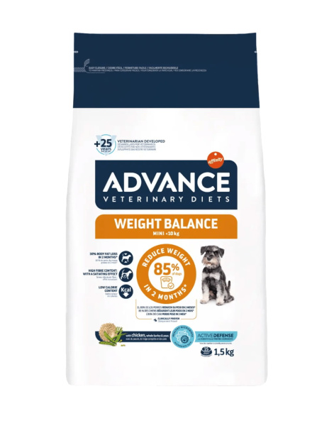 Ветеринарный рацион для собак Advance Dog VetDiet Weight Balance Mini (птица) 