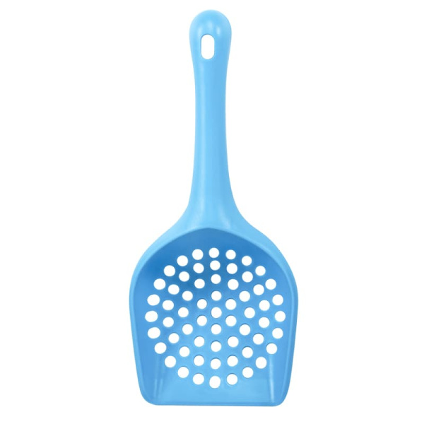 Лопатка для кошачьего лотка с круглой ячейкой, голубой