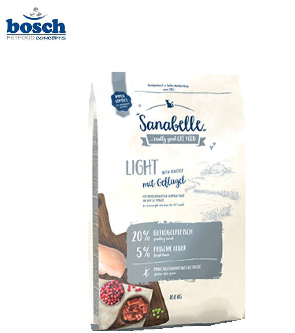 Сухой корм для кошек Bosch Sanabelle Light полнорационный корм для взрослых кошек с лишним весом 