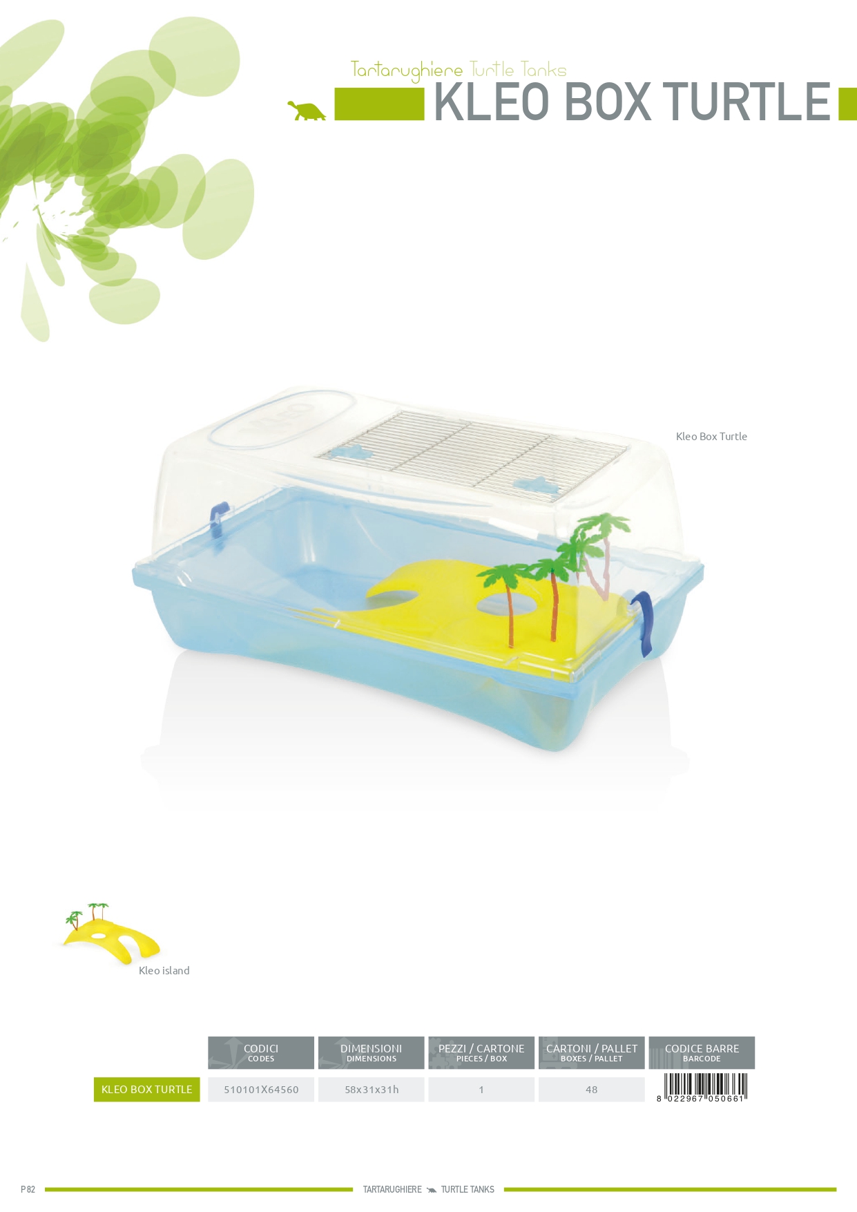 Террариум для черепах пластиковый KLEO BOX