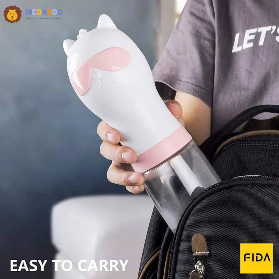 FIDA дорожная  поилка для собак FIDA (розовая)