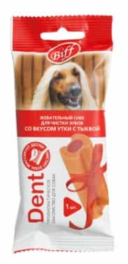 Жевательный снек DENT "Biff" со вкусом утки и тыквы 11 шт (003039)