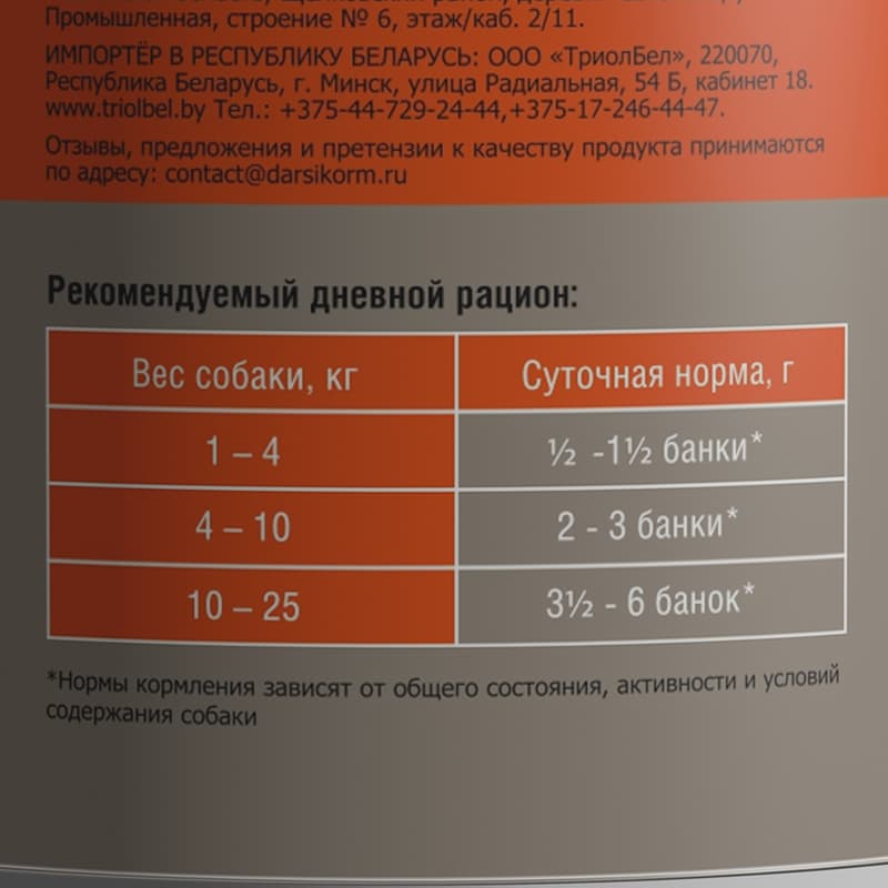 Консервы для собак Darsi чувствительное пищеварение (утка, индейка)