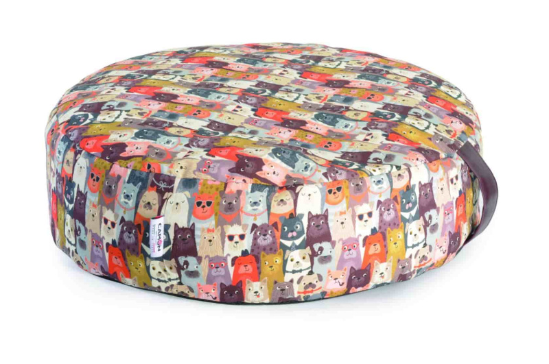 Лежанка пуфик круглый FUNNY DOGS 65x20 см (CC107/F)