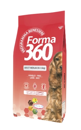 Каталог Сухой корм для собак Forma 360 Dog Adult Medium (ягненок, рис) для собак