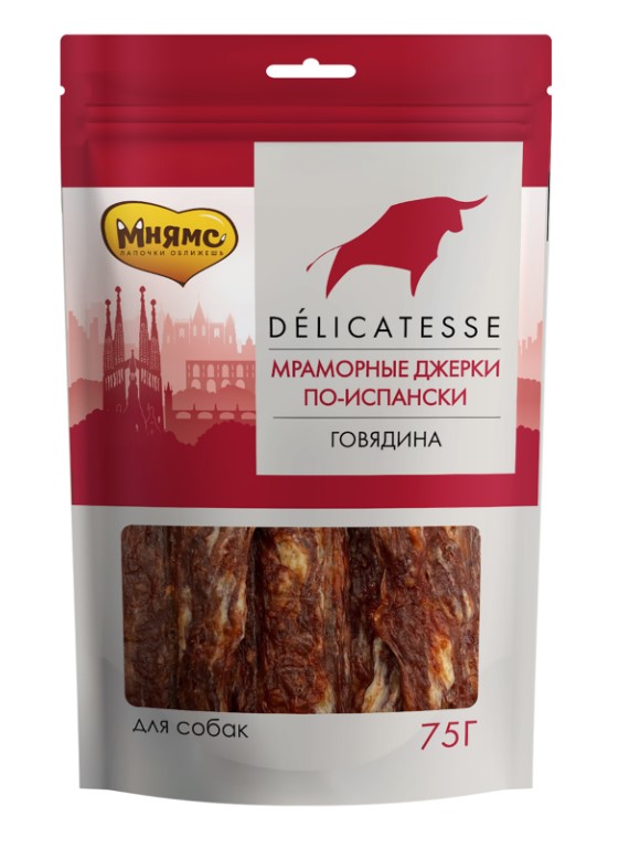 Лакомство Мнямс "Мраморные джерки по-испански" для собак