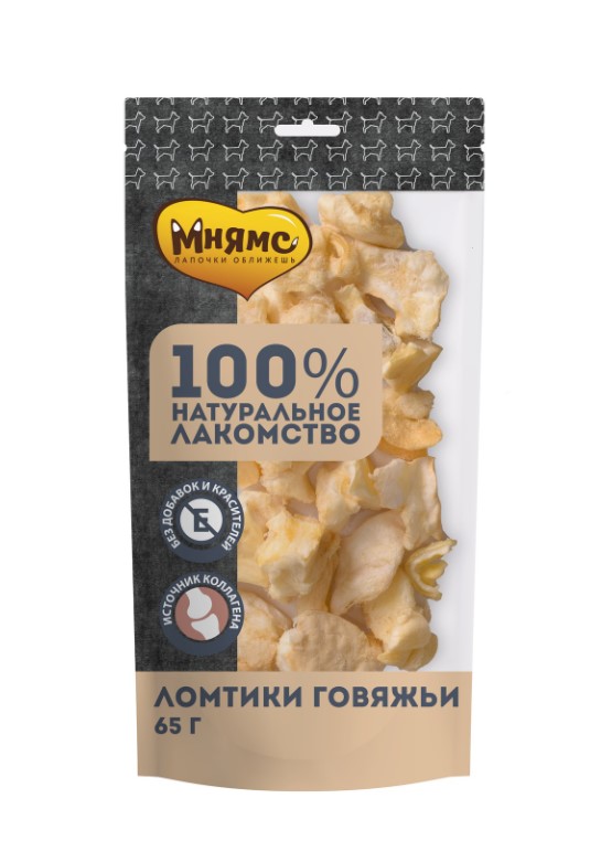 Лакомство Мнямс для собак Ломтики говяжьи