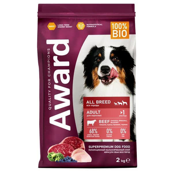 Еда для собак Award Adult Dog (говядина, курица)