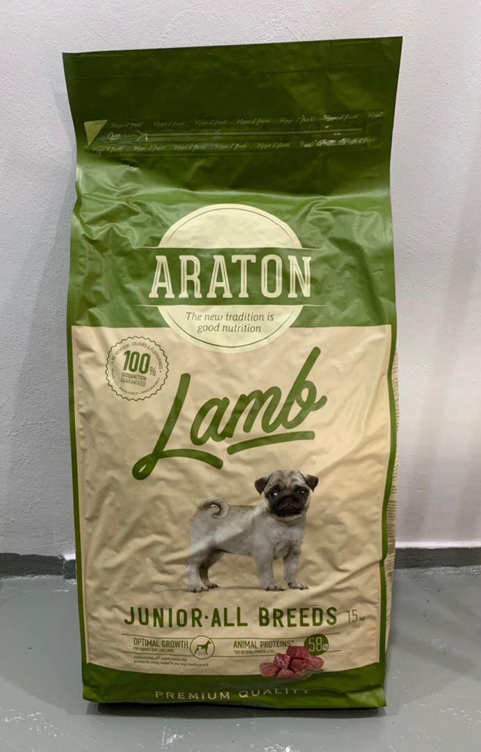 Питание для молодых собак Сухой корм для собак Araton Junior Lamb & Rice (ягненок, рис)