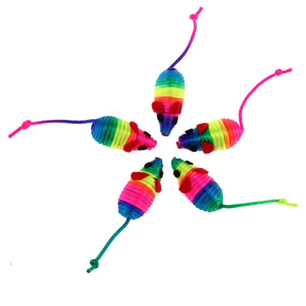 Игрушка мышка разноцветная 5.1 см