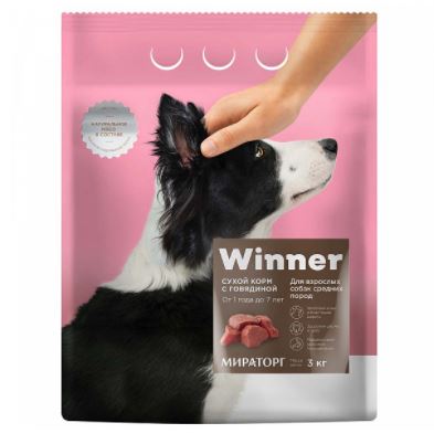 Каталог Сухой корм для собак средних пород WINNER (говядина) для собак