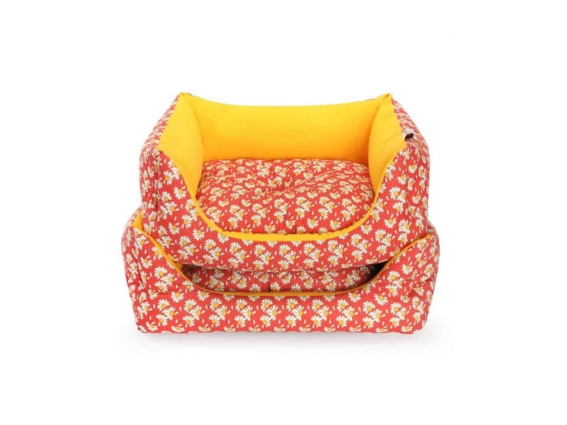 Лежанка прямоугольная в ромашки