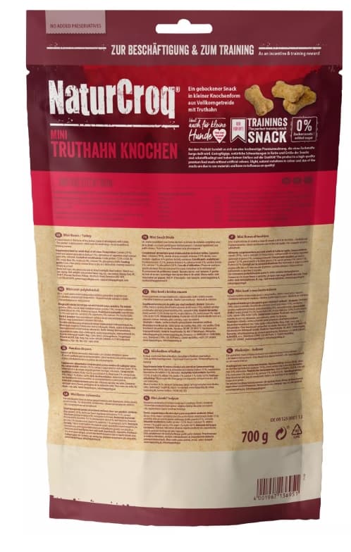 Каталог Сухой корм для собак HAPPY DOG NaturCroq Mini Bones Turkey для собак