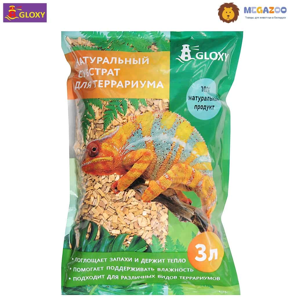 Субстрат для рептилий GLOXY Щепа дуба 3 л