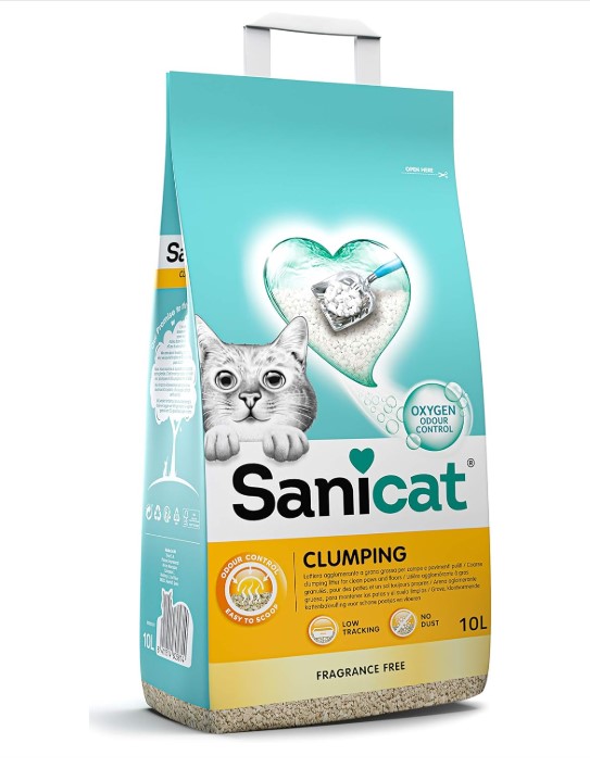 Кошачий Наполнитель бентонитовый Sanicat Clumping Unscented (без аромата)