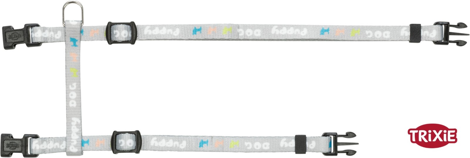 Шлея с поводком для щенков TRIXIE Junior (светло-серый)