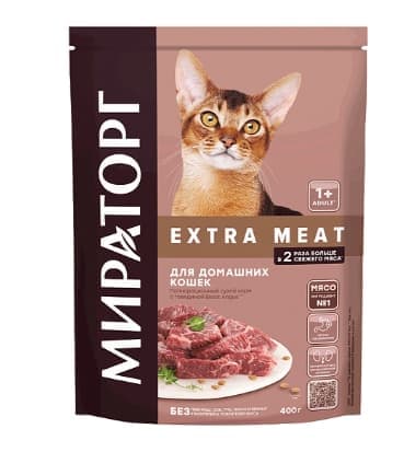 Сухой корм для домашних кошек Winner Extra Meat (говядина)